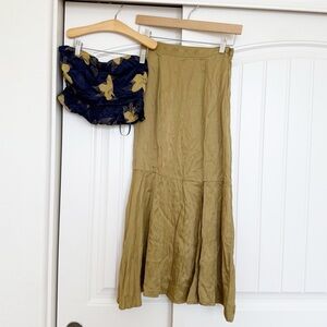 free people navy/marin matching skirt set